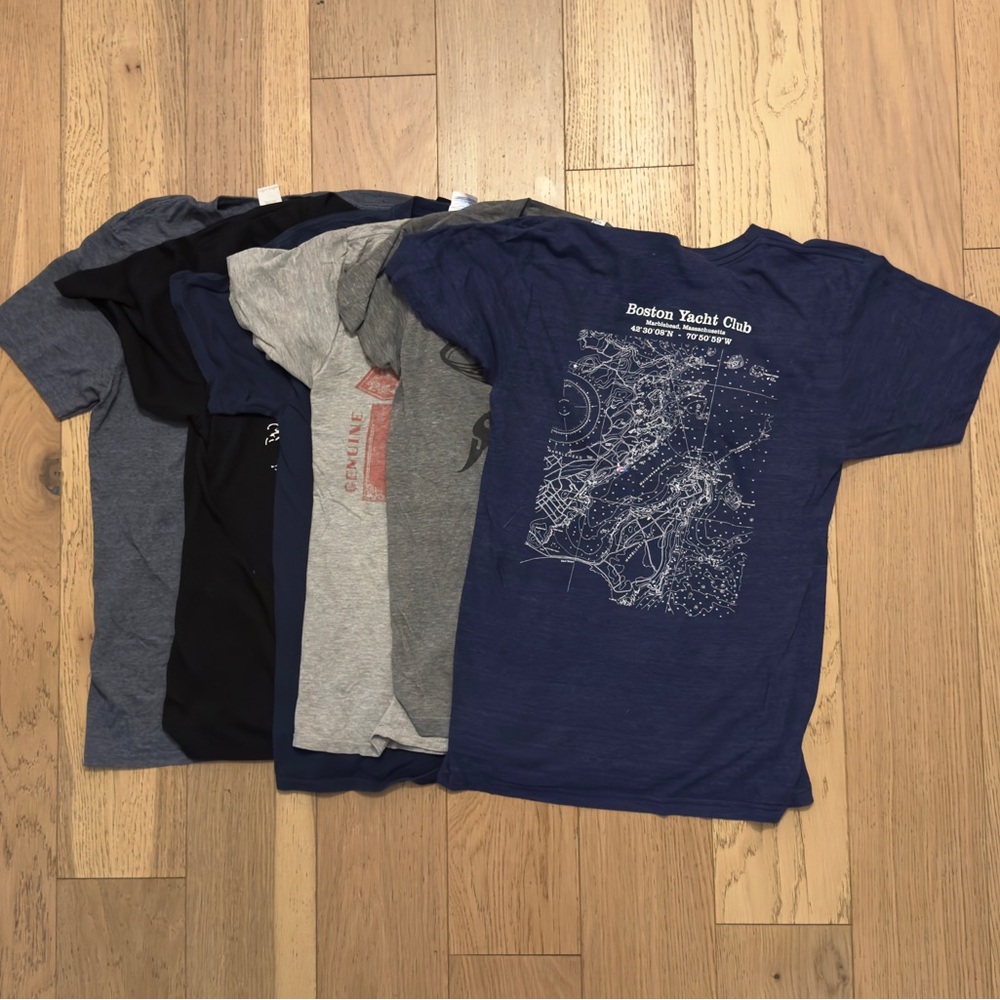 6 Faded, broken-in graphic tees (variety package)